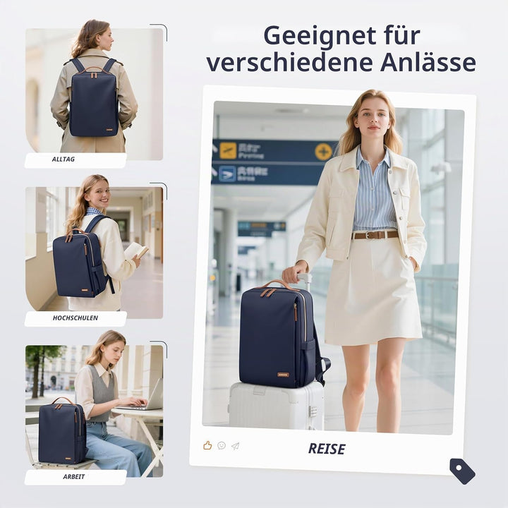 Stilvoller Laptop Rucksack für Damen von Fluggesellschaften zugelassen, Perfekt für die Arbeit das C