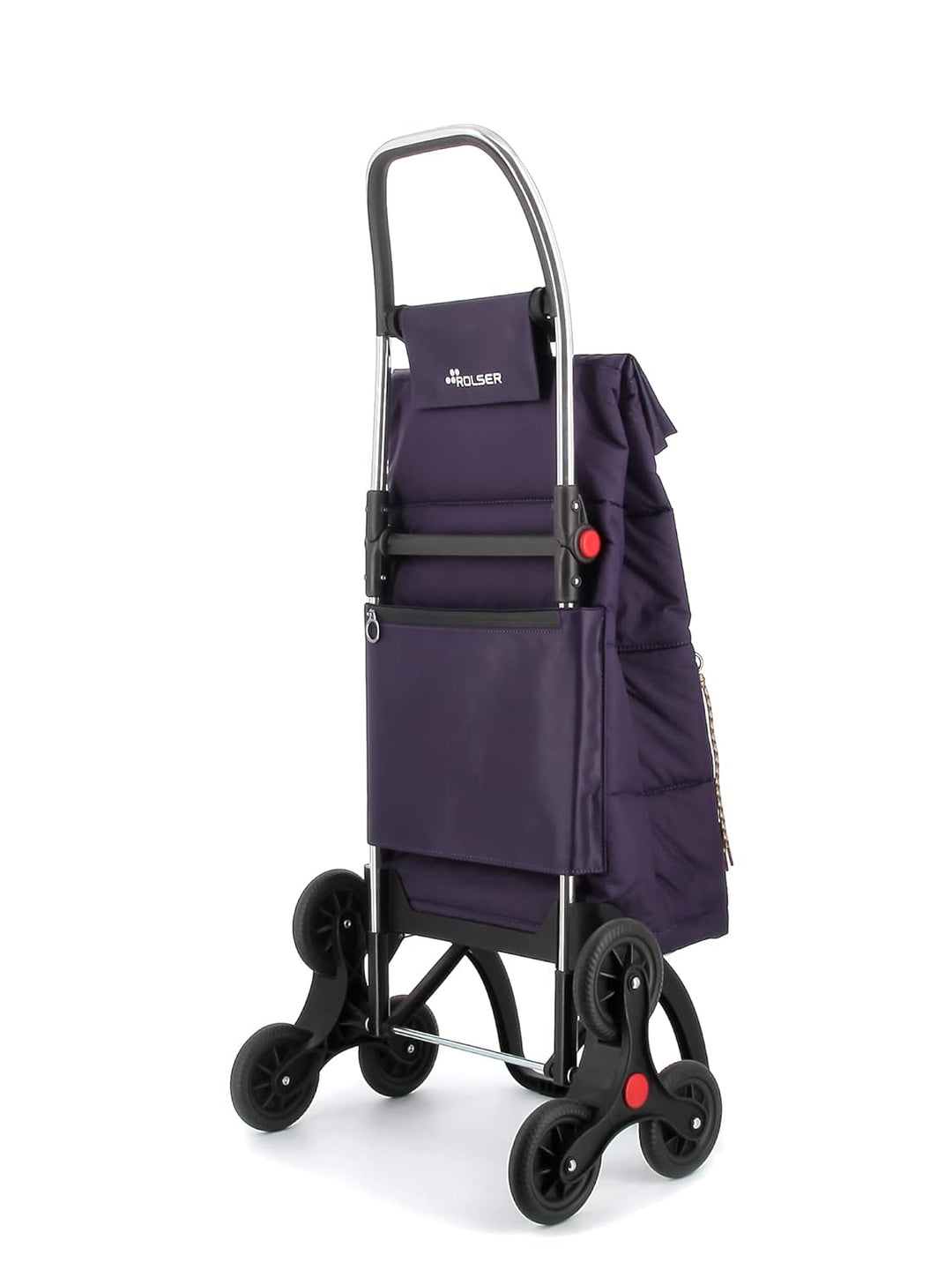 Klappbarer Einkaufstrolley Rolser Big Polar 6 Räder Treppensteiger - Violett 6 Räder Treppensteiger