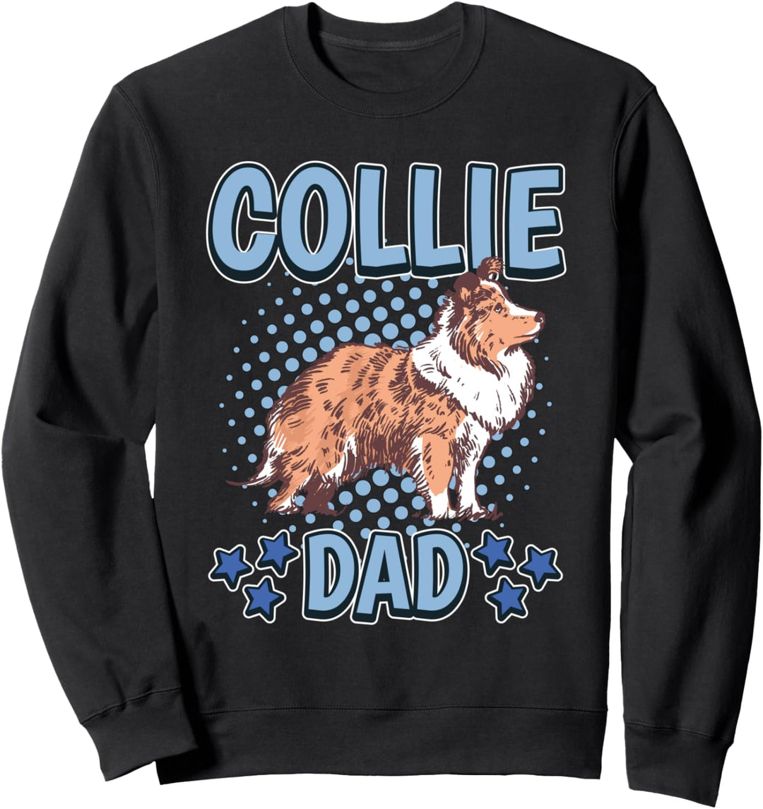 Herren Collie Dad Papa Vatertag Collie Sweatshirt