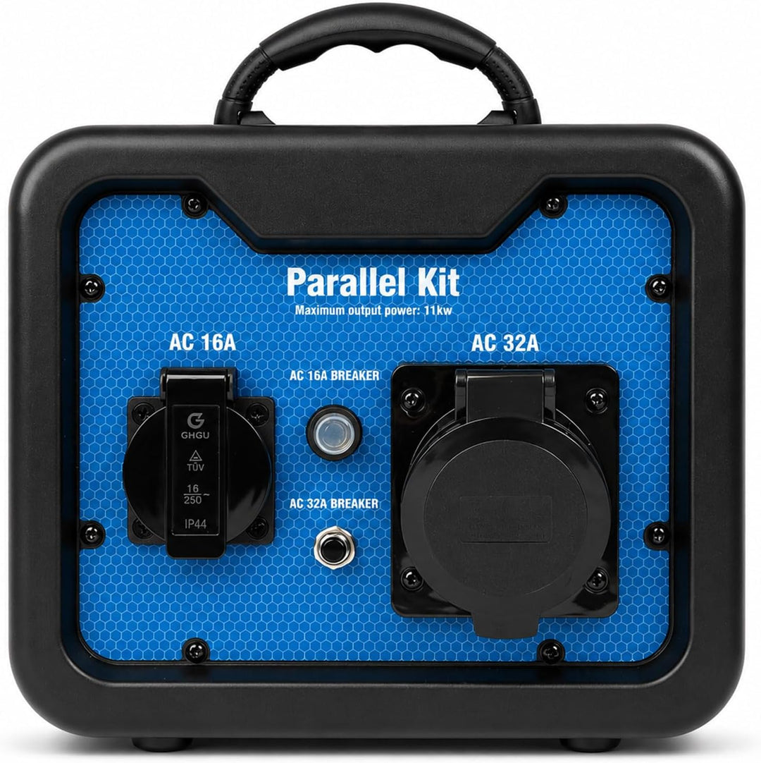 EBERTH Parallel Kit für Inverter Stromerzeuger, Parallelbetrieb von 2 Generatoren, Systemleistung bi