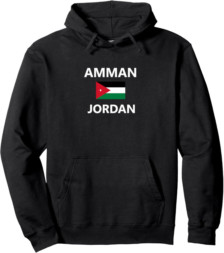 Amman Jordan Flag Country Pullover Hoodie