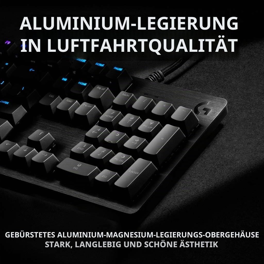 Logitech G512 mechanische Gaming-Tastatur, GX-Brown Taktile Switches, LIGHTSYNC RGB-Beleuchtung, USB