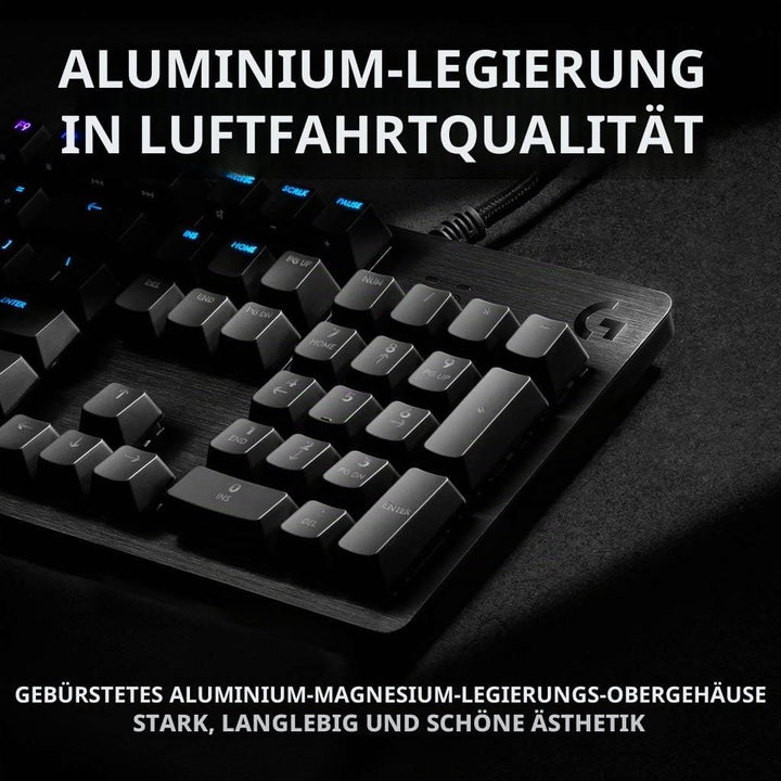 Logitech G512 mechanische Gaming-Tastatur, GX-Brown Taktile Switches, LIGHTSYNC RGB-Beleuchtung, USB
