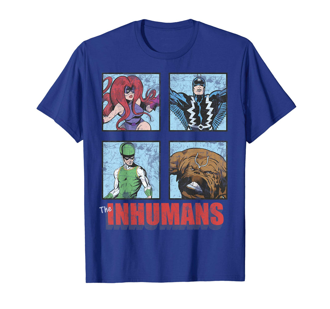 Marvel Mens The Inhumans Medusa BlackBolt Lockjaw Graphic T-Shirt XL White