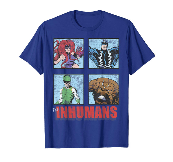 Marvel Mens The Inhumans Medusa BlackBolt Lockjaw Graphic T-Shirt XL White