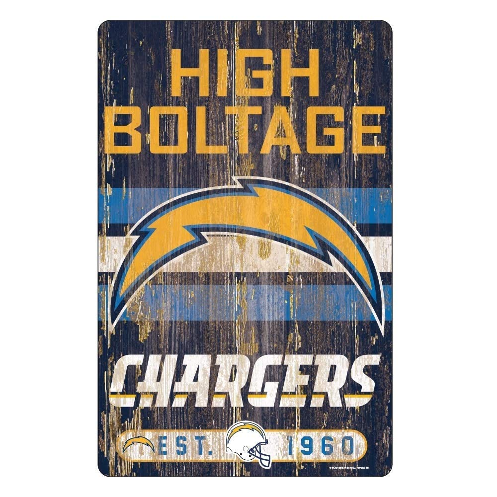Wincraft 11x17 Wood Sign New York Jets Schild 28 x 43 cm Holzspruch Los Angeles Chargers Einheitsgrö