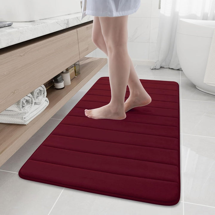 Homaxy Memory Foam Badezimmer Badeteppiche Saugfähige Rutschfester Badvorleger Waschbar Badematte -