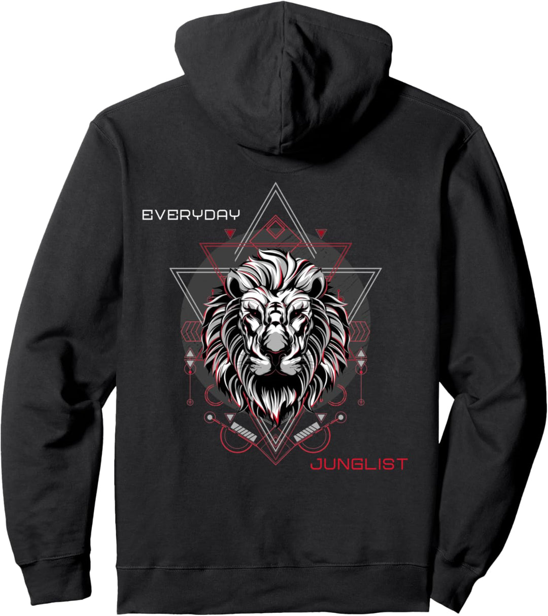 Trommel und Bass Jungle Lion 174 BPM DnB Music Dubstep Pullover Hoodie