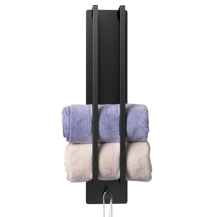 Handtuchhalter Schwarz Ohne Bohren,Gästehandtuchhalter Selbstklebend Handtuchstange Edelstahl Badetu