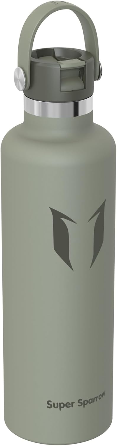 Super Sparrow Trinkflasche Edelstahl - Thermobecher - 350ml, 500ml, 750ml, 1L, 1.2L - FlipFlow Trink