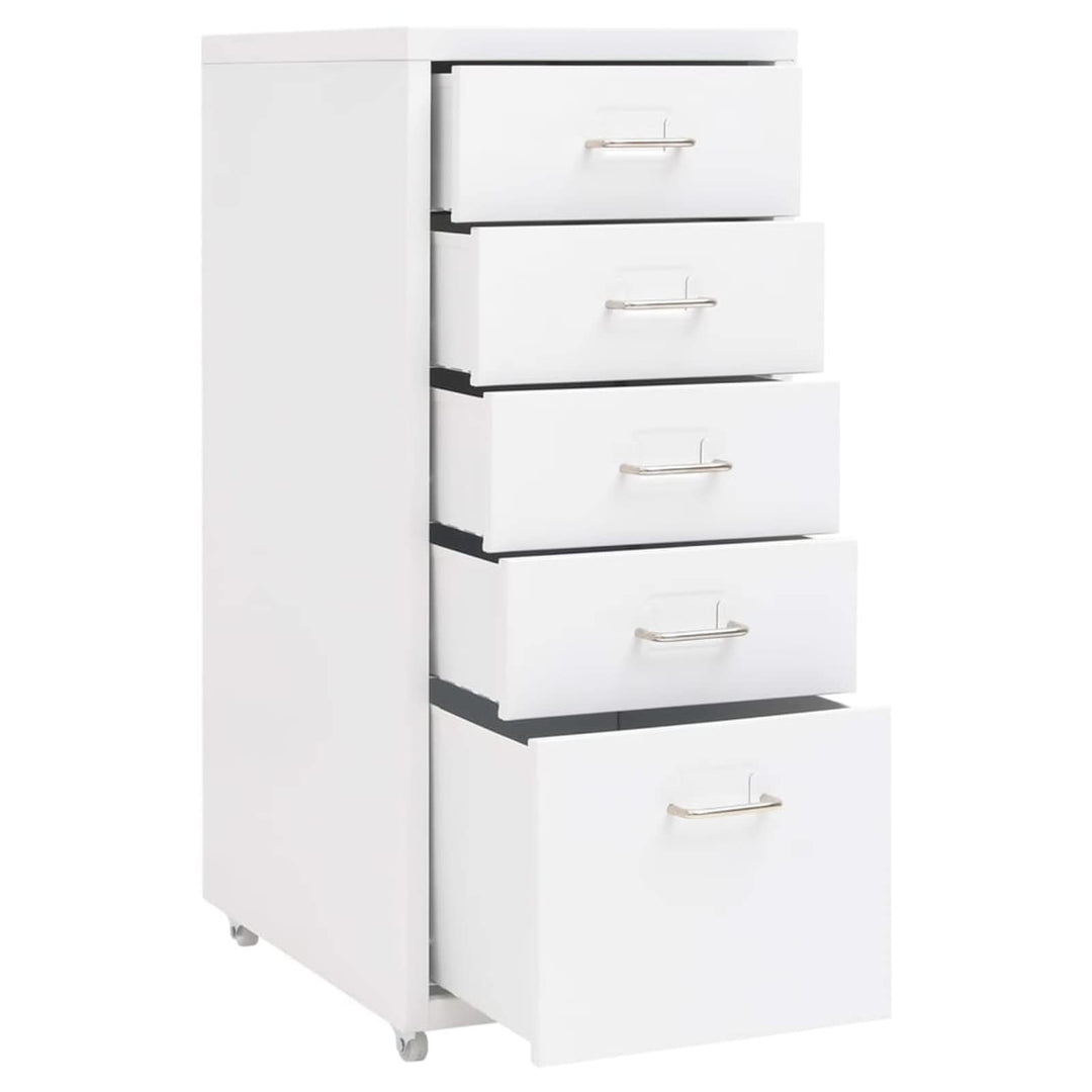 Tidyard Aktenschrank mit Rollen Rollcontainer Bürocontainer Schubladenschrank Büroschrank Metallschr