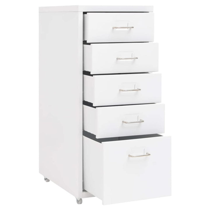 Tidyard Aktenschrank mit Rollen Rollcontainer Bürocontainer Schubladenschrank Büroschrank Metallschr