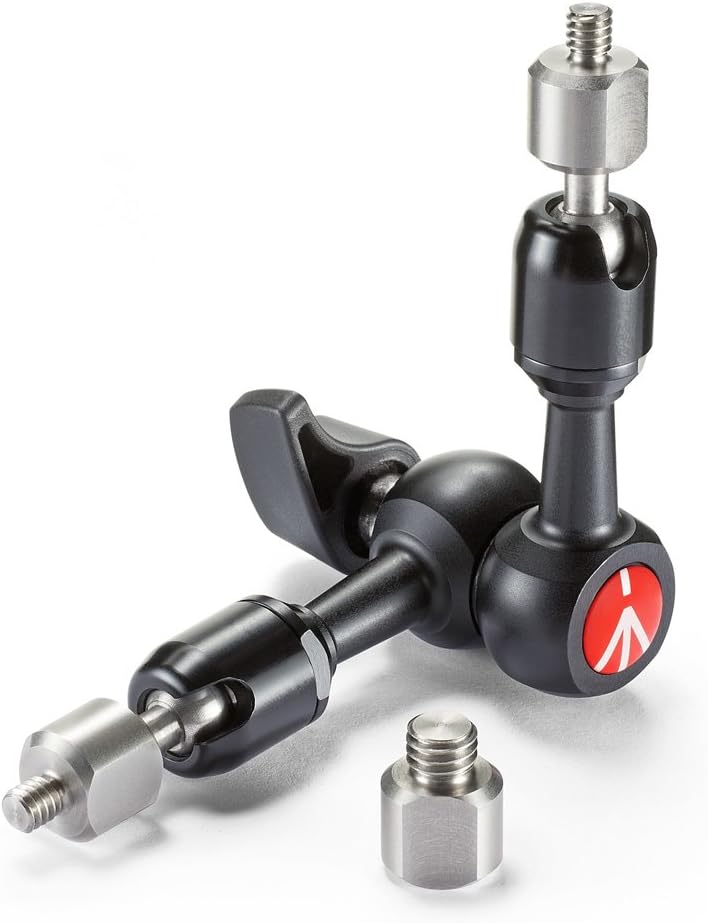 Manfrotto 244 Micro Friktionsarm mit austauschbarem Adapter Single, Single
