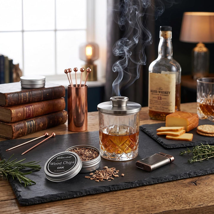 VGEBY Smoking Wood Chips, 8PCS Whiskey Wood Smoking Chip Cocktail Smoker Kit Smoker Chips für Geräuc