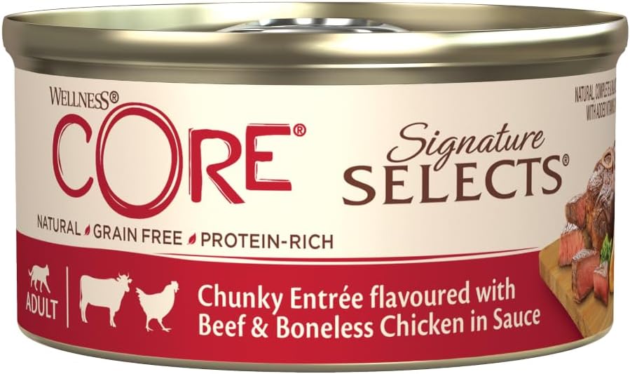 Wellness CORE Signature Selects, Katzenfutter nass in Sauce, getreidefrei, mit hohem Fleischanteil,