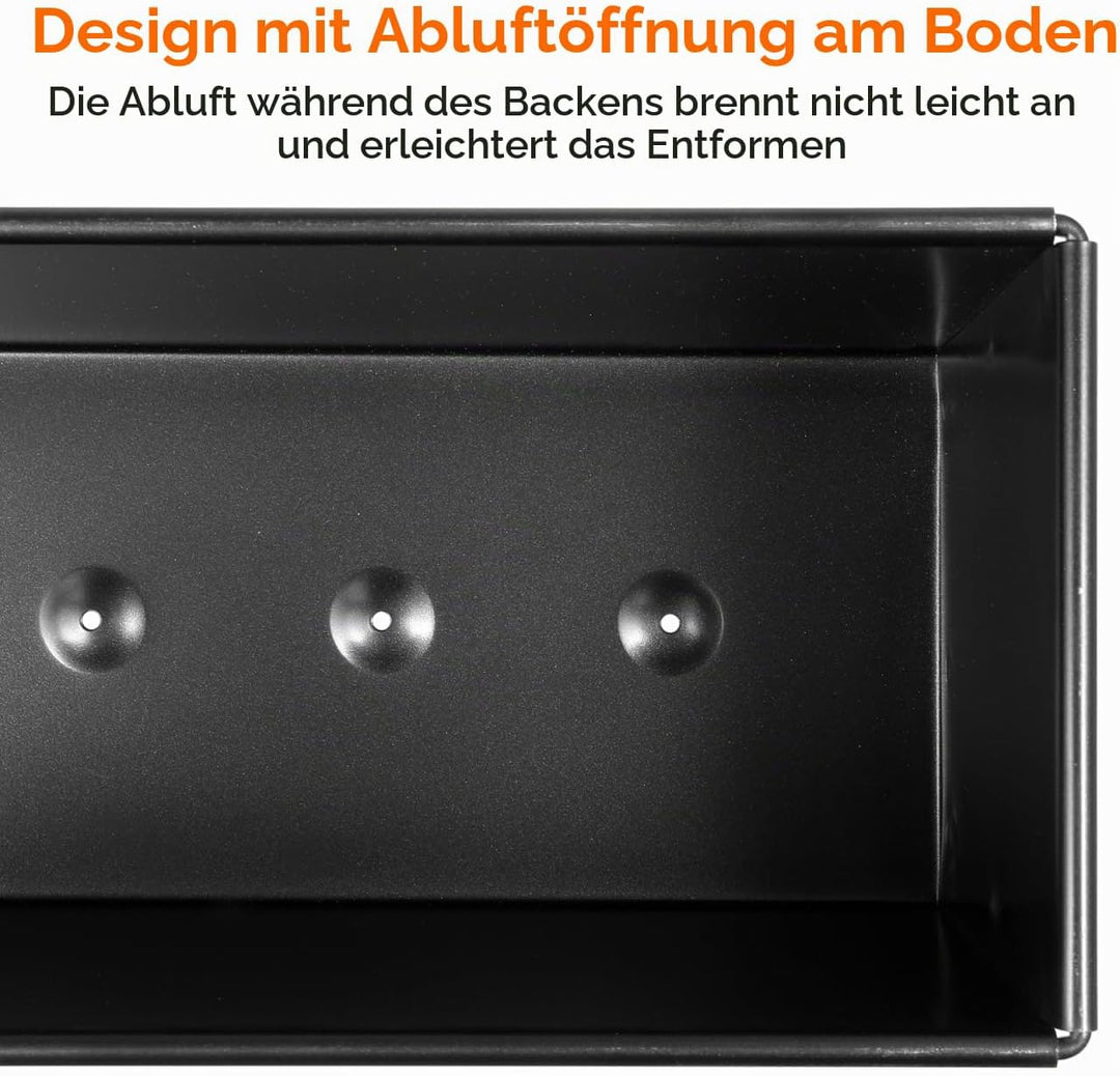 HEMOTON Toastbrot Backform Mit Deckel 13X4.8 Zoll Antihaft Laibpfanne Für Hausgemachtes Brot Und Toa