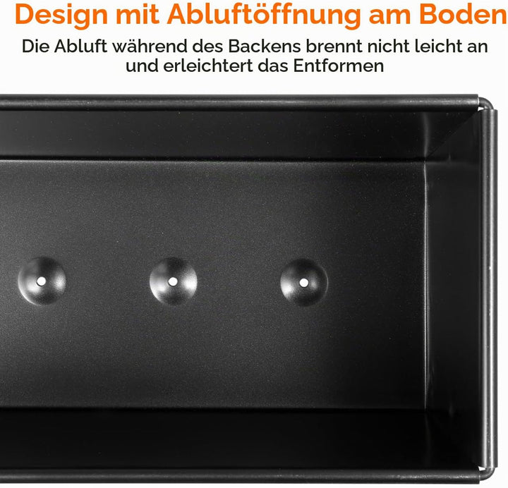 HEMOTON Toastbrot Backform Mit Deckel 13X4.8 Zoll Antihaft Laibpfanne Für Hausgemachtes Brot Und Toa