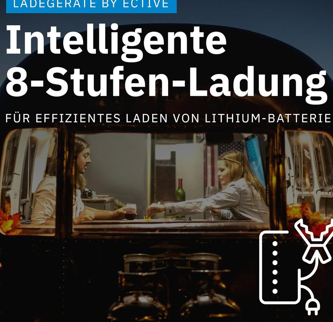 ECTIVE 7A 12V Lithium-Batterieladegerät Multiload 7 LFP 8-Stufen Ladegerät für LiFePO4-Batterien LFP
