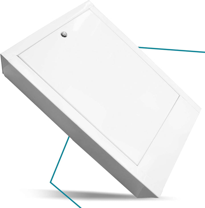 Verteilerschrank Zentrale Fussbodenheizung 4-6 Anschlüsse Aufputzgehäuse aus Weiss Pulverbeschichtet