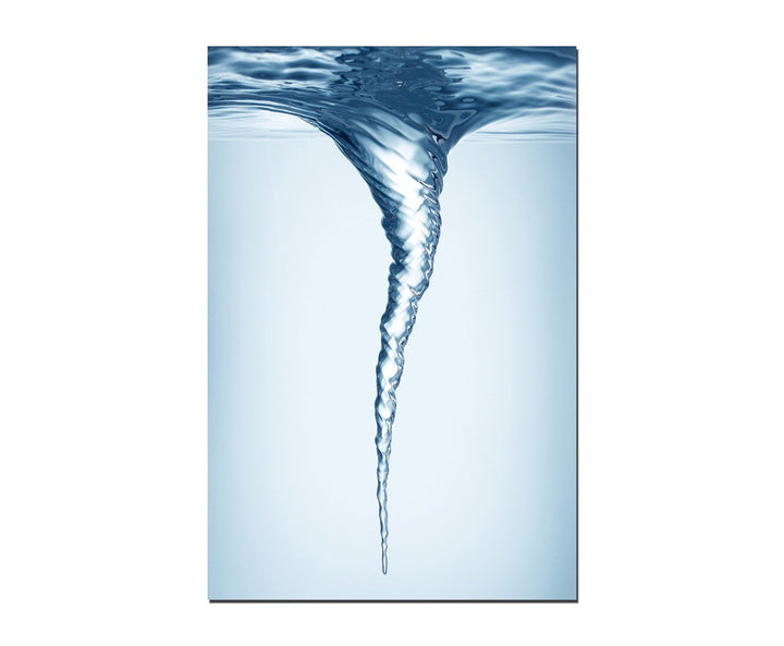 Paul Sinus Art 120x80cm - WANDBILD Wasser Unterwasser Wasserstrudel blau - Leinwandbild auf Keilrahm