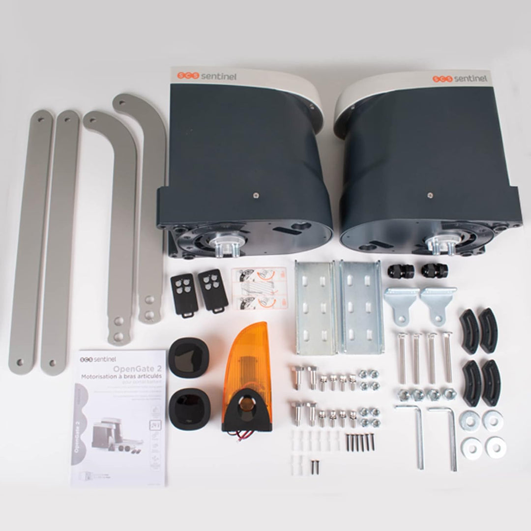 SCS Sentinel - MBA0103 Gelenkarmmotor für Drehtür - 24V - 2 Fernbedienungen Reichweite 50m - Blinkli
