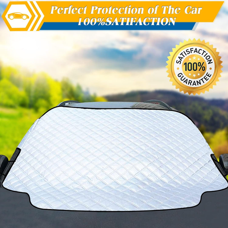 WIN.MAX Frontscheibenabdeckung Auto Scheibenabdeckung Faltbar Sonnenschutz Winter Windschutzscheiben