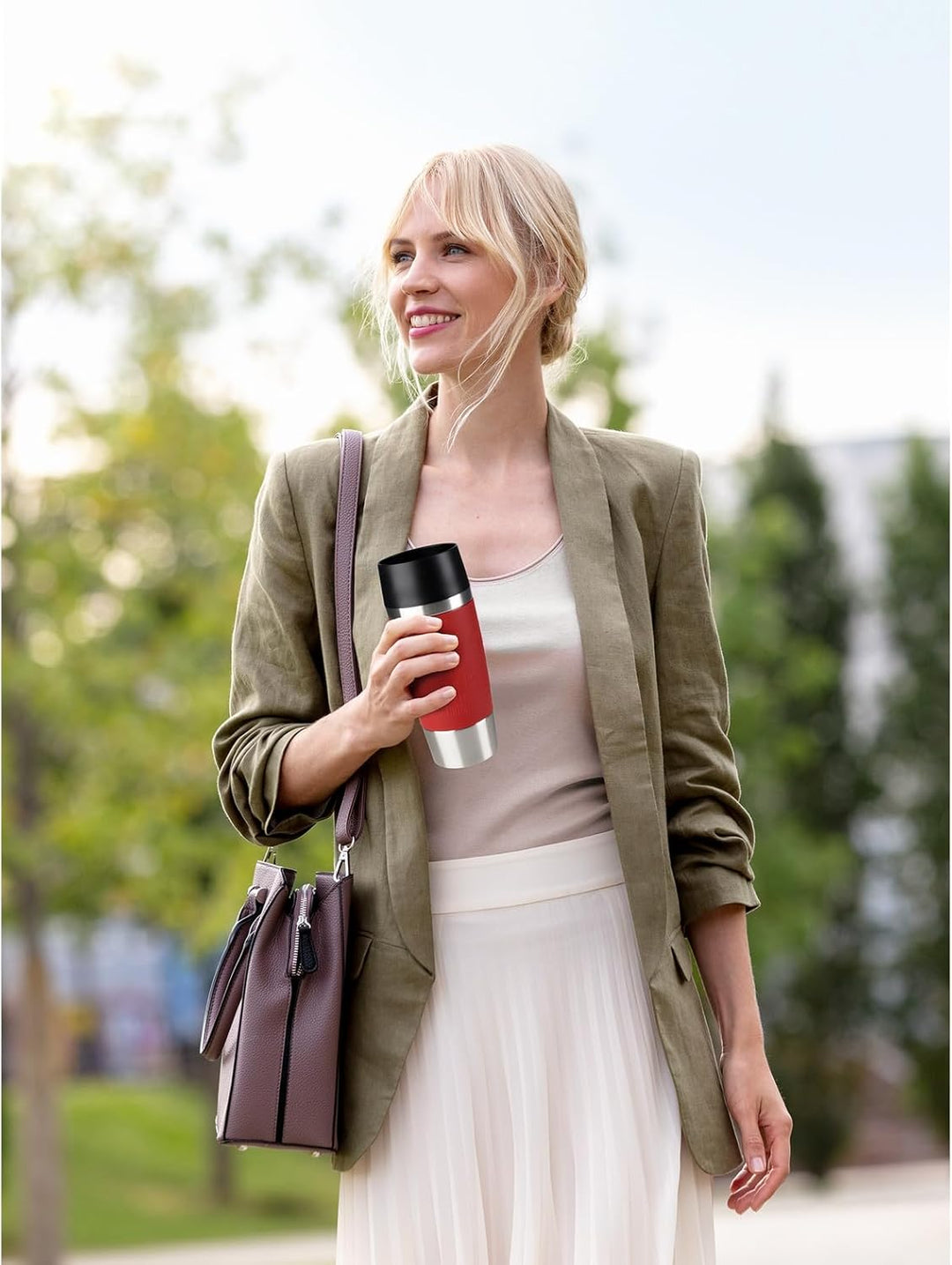 Emsa 513356 Travel Mug Classic | 360 ml | Thermobecher | Isolierbecher | hält 4h heiss/ 8h kalt | 10