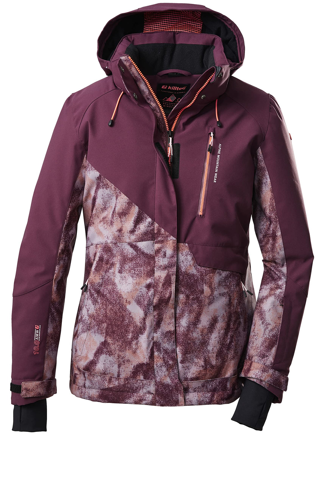 Killtec Damen Ksw 145 Wmn Ski Jckt Skijacke/Funktionsjacke mit abzippbarer Kapuze und Schneefang 36