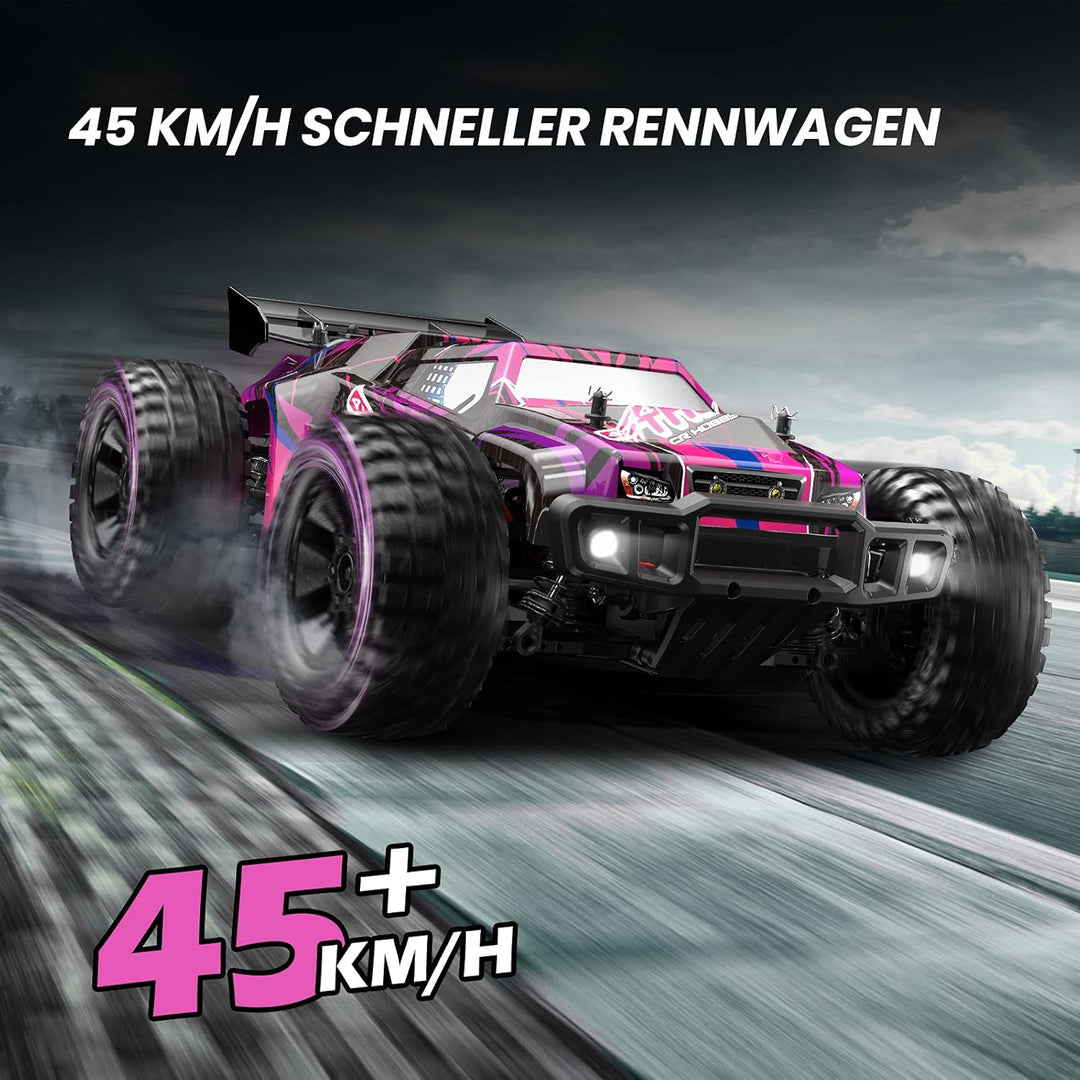 DEERC 200E Ferngesteuertes Auto mit Bürstenloser Motor, 4WD 1:10 RC Car Geländewagen Offroad mit 2 A
