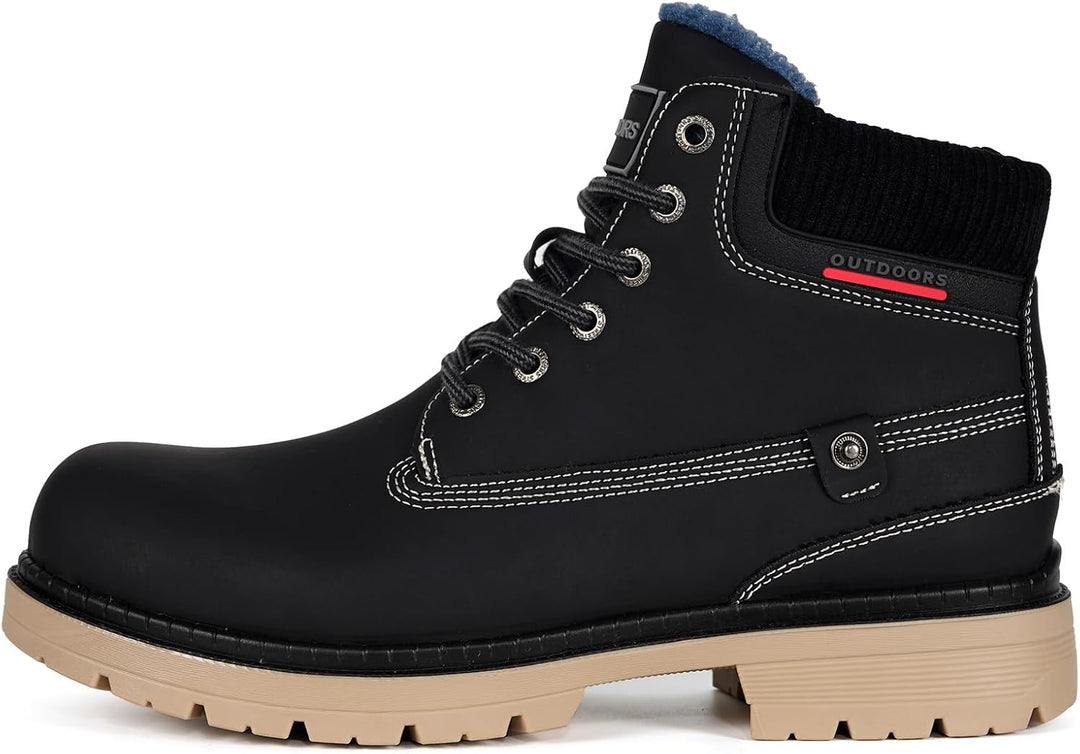 Unisex Winterstiefel Warm Winterschuhe Gefütterte Stiefeletten Wasserdicht Boots Gr.36-47 36 EU Schw