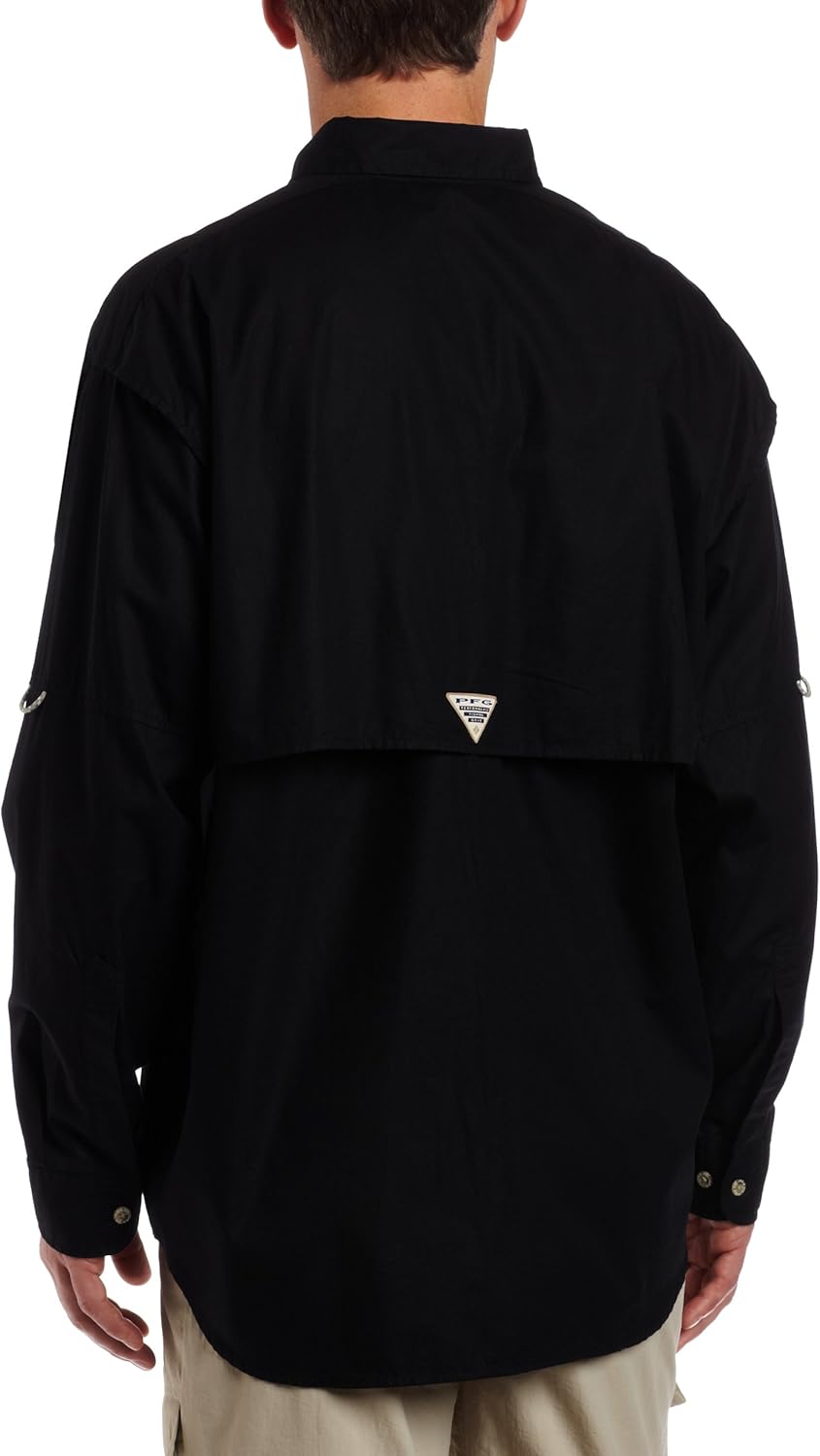 Columbia Herren PFG Bonehead Langarmshirt, Baumwolle, Entspannte Passform Sport-Shirts XL Schwarz, X