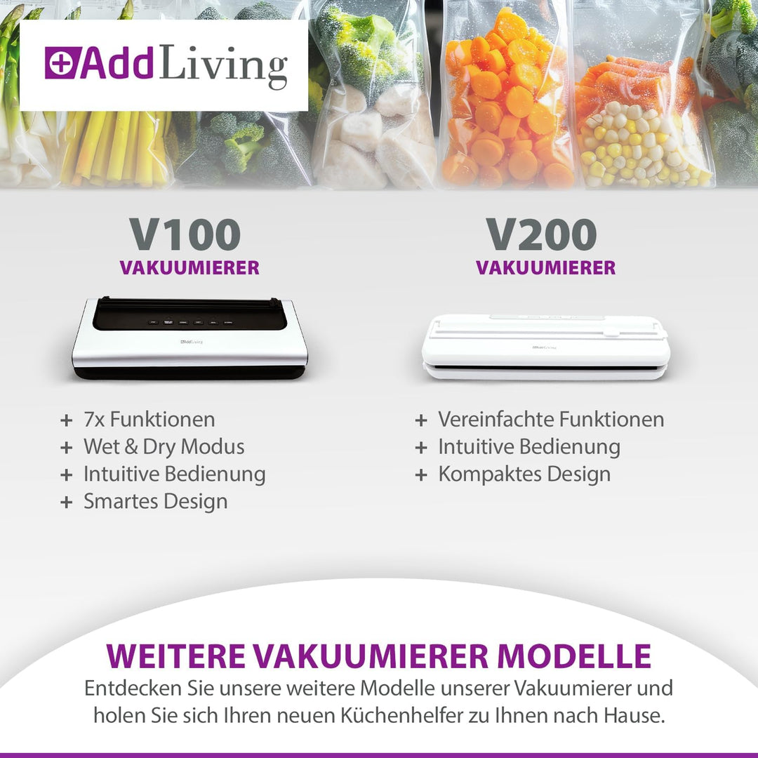 Vakuumierer | Vakuumiergerät für Lebensmittel | Inkl. 5 Vakuumbeutel (20 x 30 cm) | Vacuum Sealer Ma