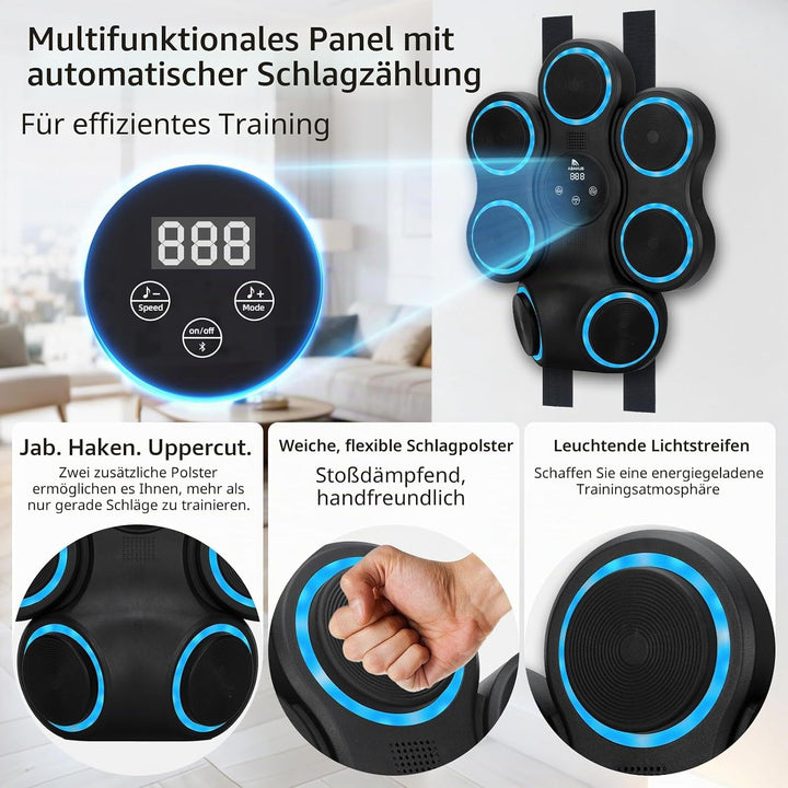 Abahub Music Boxing Machine for Adults &amp; Kids, Home Fitness Equipment with Gloves, Wall Mounted Inte