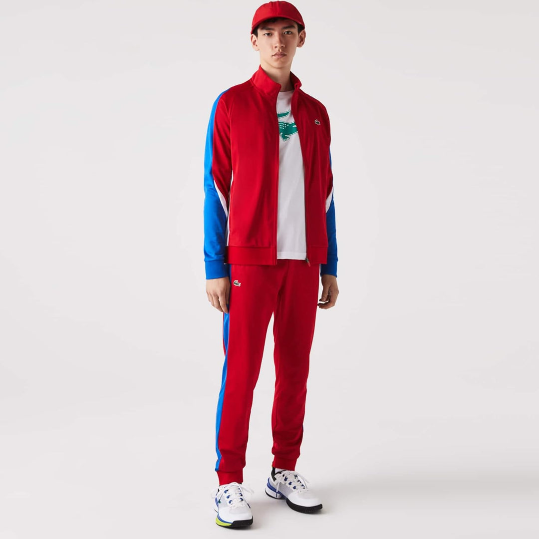Lacoste Herren Trainingsanzug XS Rot/Marina-blanc, XS Rot/Marina-blanc