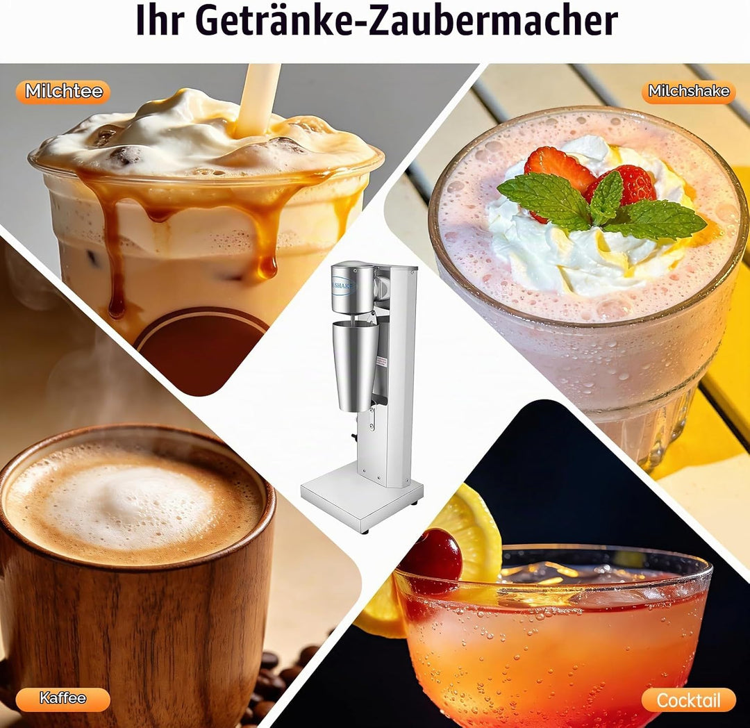 Drink Mixer 650ML Profi Milchshaker Standmixer elektrischer Getränkemixer Mixbecher für Smoothies, C