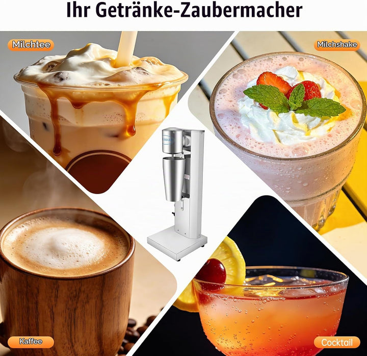 Drink Mixer 650ML Profi Milchshaker Standmixer elektrischer Getränkemixer Mixbecher für Smoothies, C