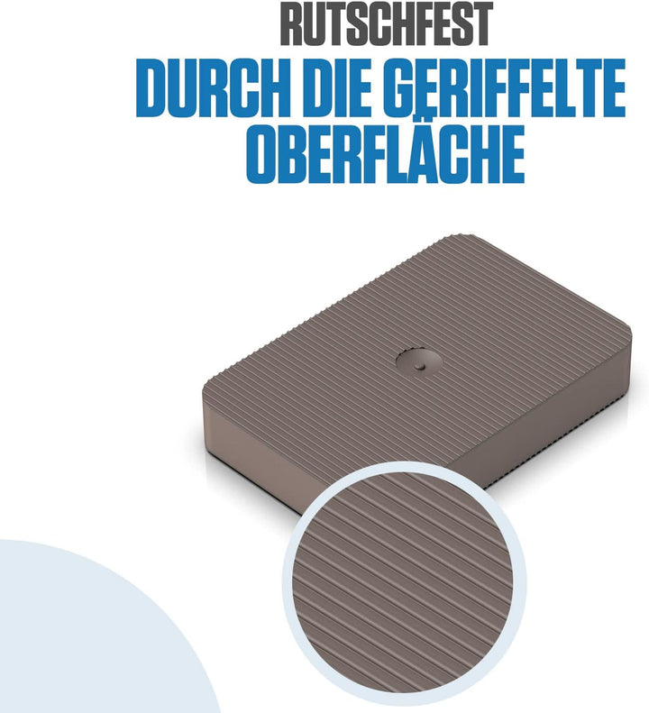Bauhandel24 - Unterlegplatten Kunststoff 60x40mm 10mm, 100 Stück, Distanzplatten, Abstandshalter, Au