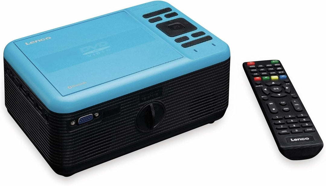 Lenco LPJ-500 - Bluetooth Beamer - Mini Beamer - DVD Player - 2800 Lumen - 30.000 Stunden Lebensdaue