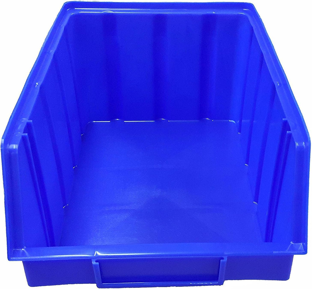 15 Stapelboxen Blau Gr.4 | aus hochwertigem Kunststoff | mit Schildcheneinschub | Lagerkisten | Schr