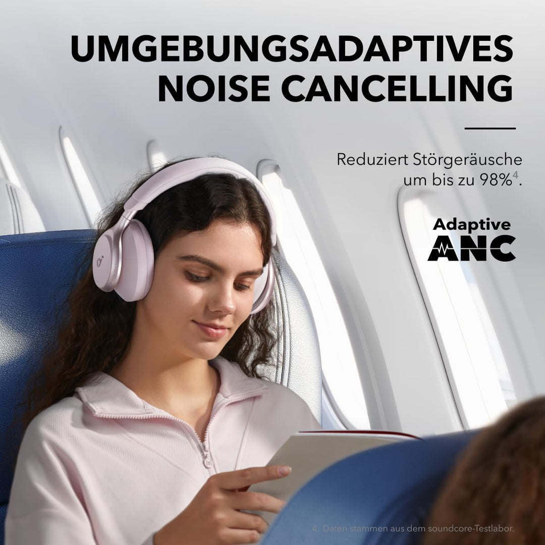 soundcore by Anker, Space One, Active Noise Cancelling Headphones, 2X Stronger Voice Reduction, 40H