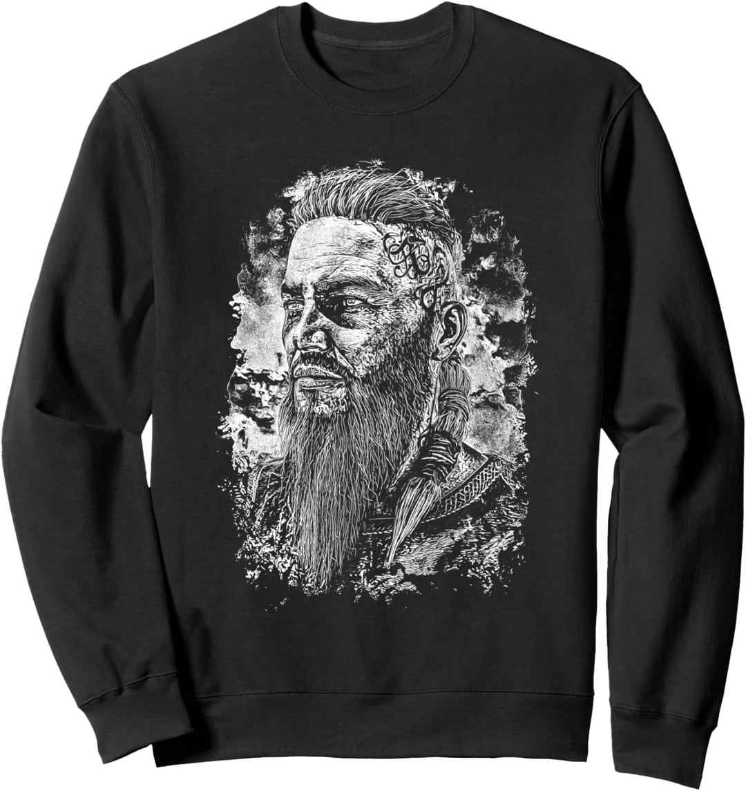 Wikinger Männlich Portrait Himmel Sweatshirt