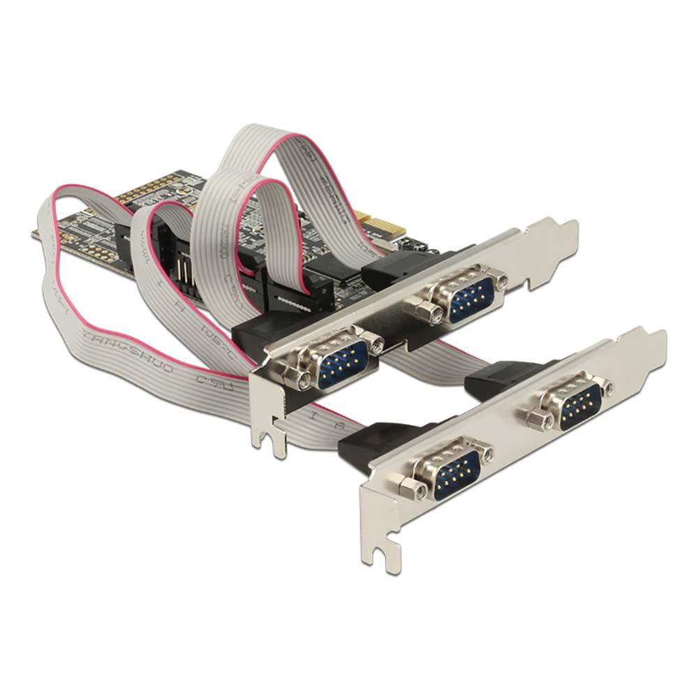 Delock PCI Express Karte 4 x Seriell Silber