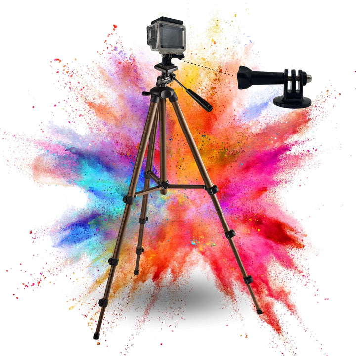 TronicXL 134cm Stativ Tripod Kamerastativ kompatibel mit DJI Osmo GoPro Hero Hero+ 3 4 5 6 7 8 9 10