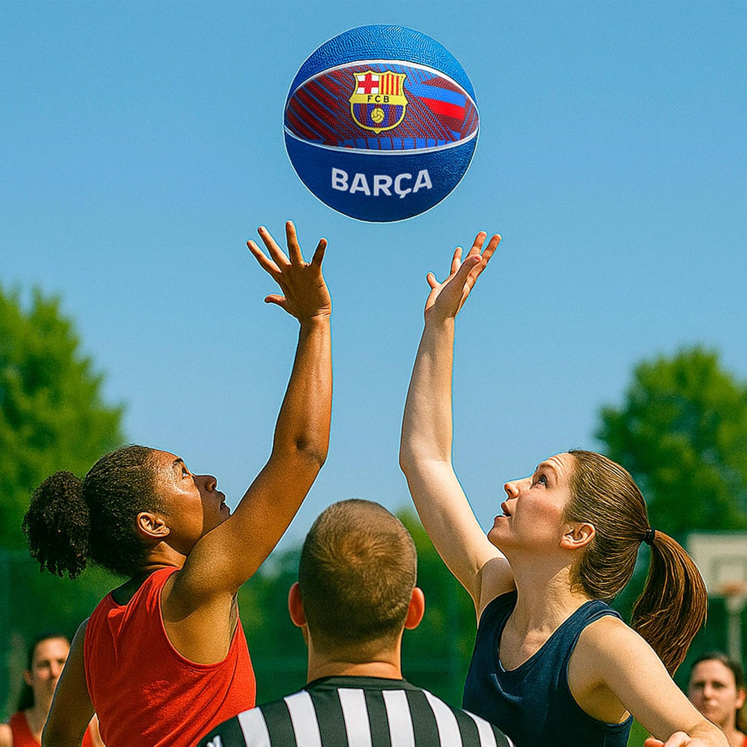 ColorBaby FC Barcelona Basketball T7, Durchmesser 24 cm, offizielles Design mit Wappen, rutschfestes