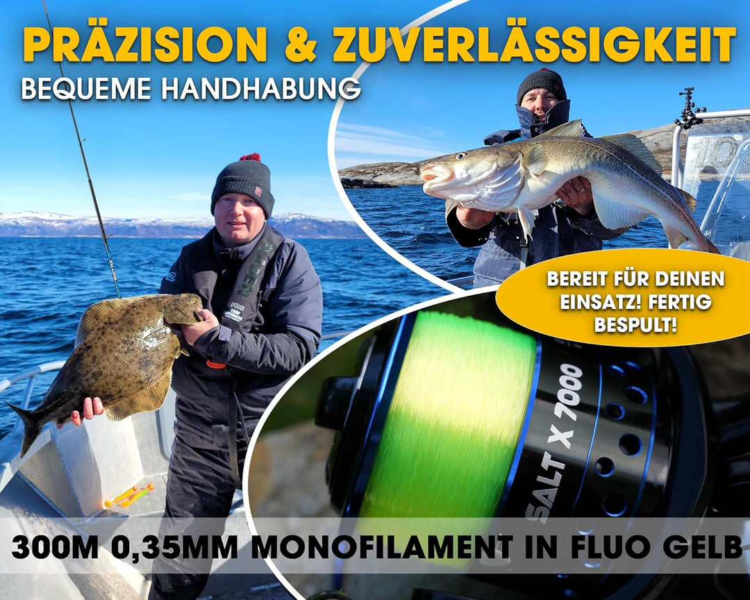 Angel Berger Meerescombo Angelset Norwegen Pilkset Pilkrute mit Stationärrolle Meeresangeln Norway M