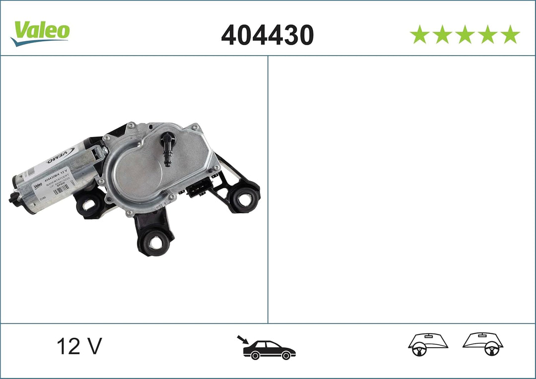 VALEO 404430 Wischermotor VALEO Heckwischermotor 404430 AUDI A3 A4 PASSAT