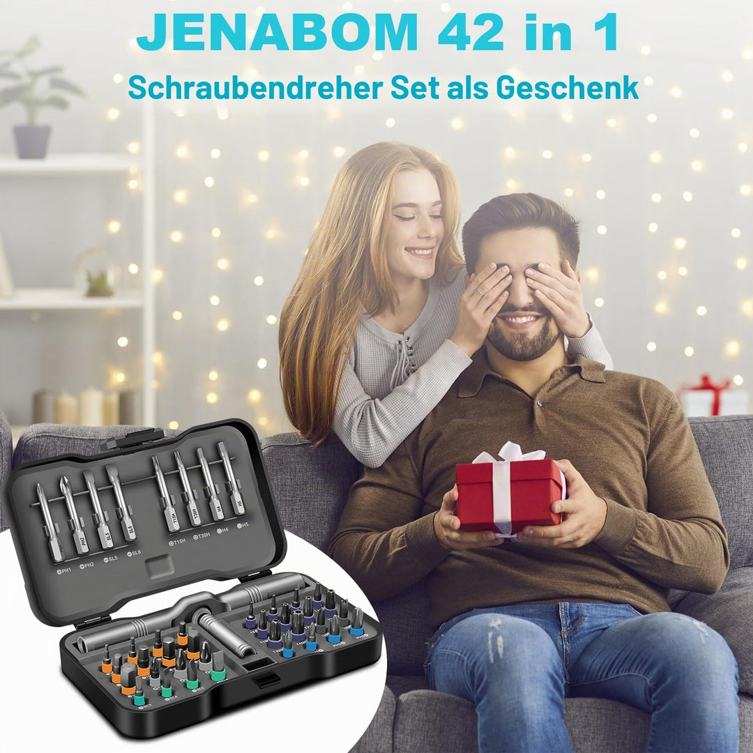 42 in 1 Magnetschraubendreher Set, DIY Ratchet Schraubendreher Set, Multi Bit Magnetanantrieb Set mi