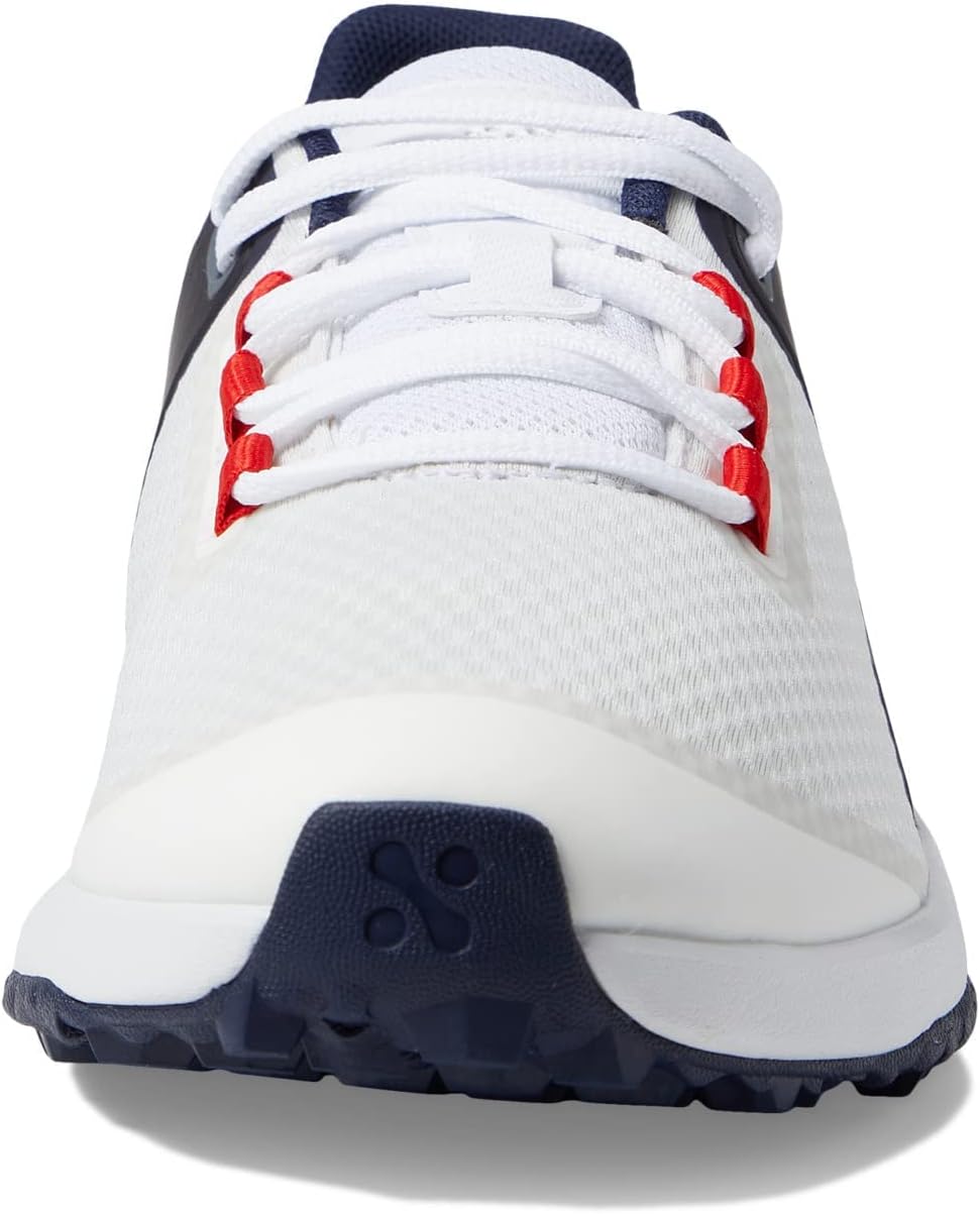 PUMA Golf Herren Fusion GripGolfschuh 42 EU Puma White Puma Silver Puma Navy, 42 EU Puma White Puma