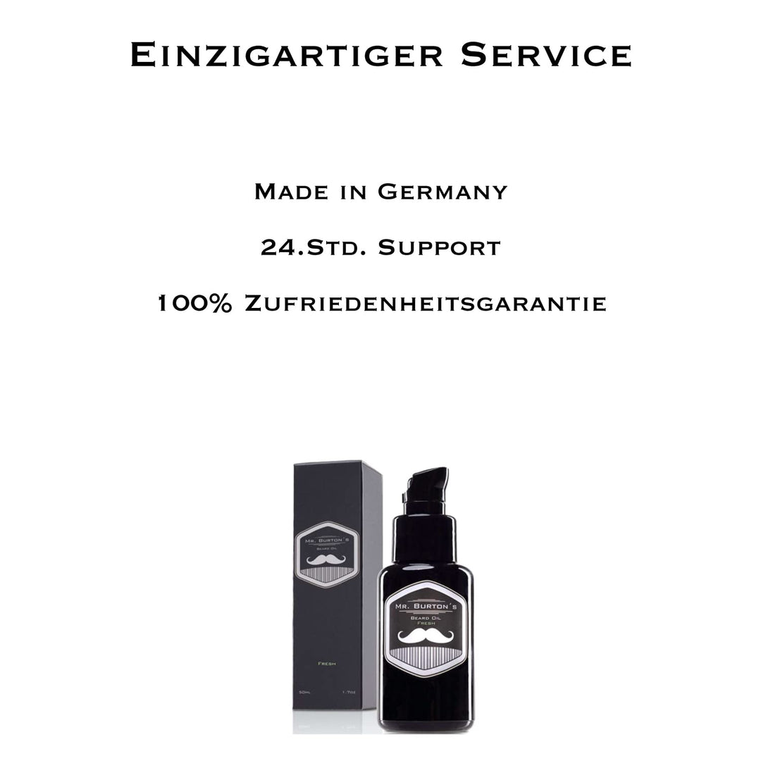 Bartpflege für Männer - Mr. Burton´s Beard Oil - FRESH - 50 ml Bartöl Männer für die Bartpflege -100