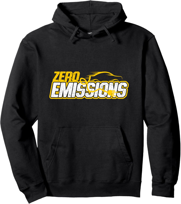 Elektroauto Auto Strom E-Auto Fahrzeug Emissionen Geschenk Pullover Hoodie